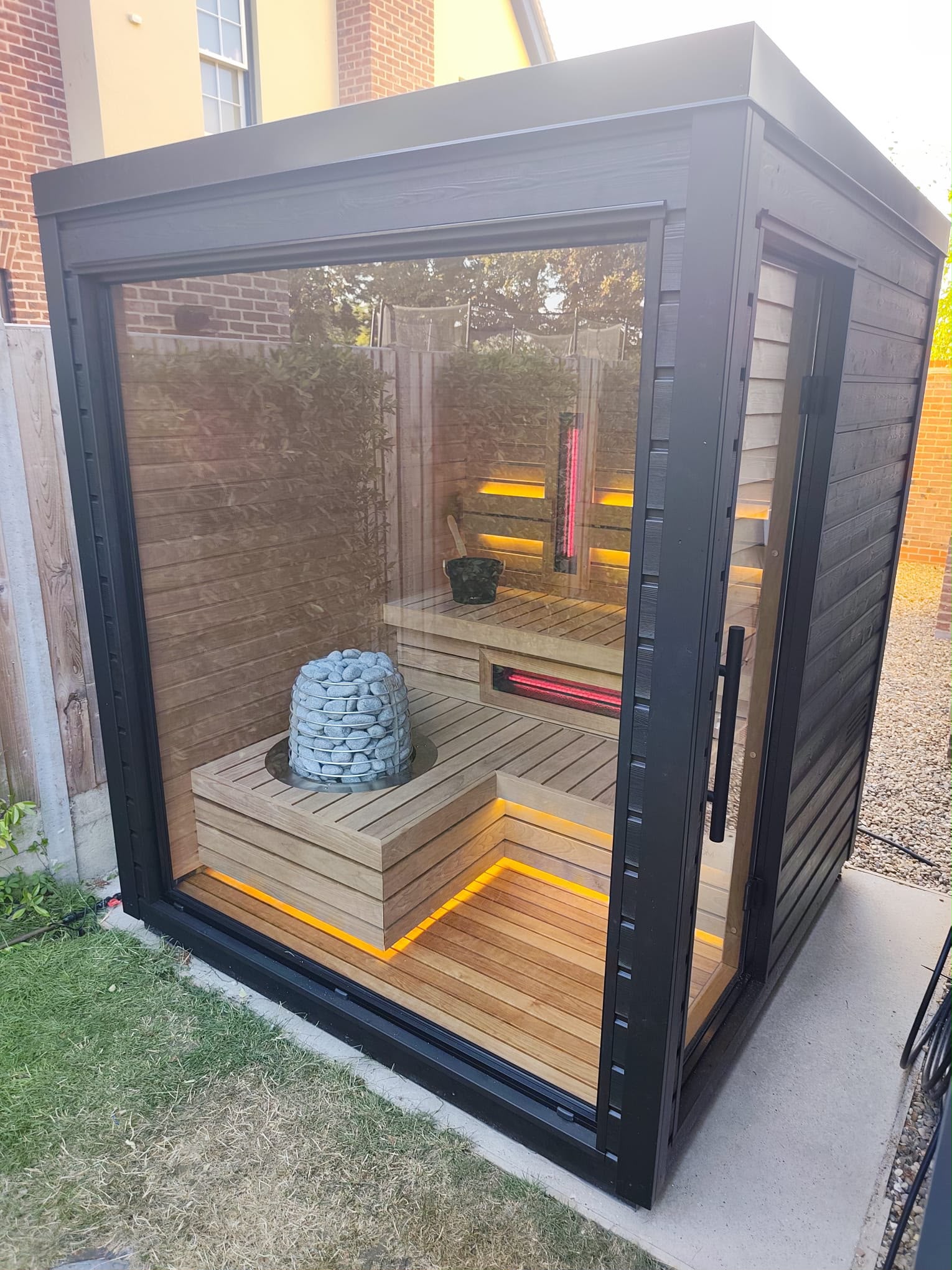 Custom Mira Hybrid Sauna by ember and ice wellness
